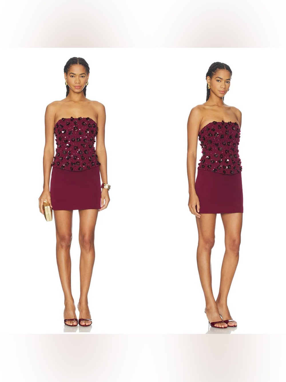 NWT Lovers and Friends Berlant Sequin Mini Dress in Plum